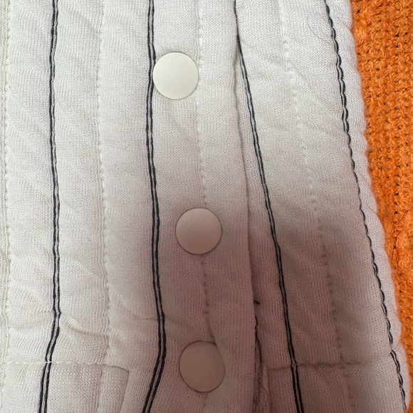 Zara White Crew Neck Sweater with Pinstripe Detail - Picture 4 of 8